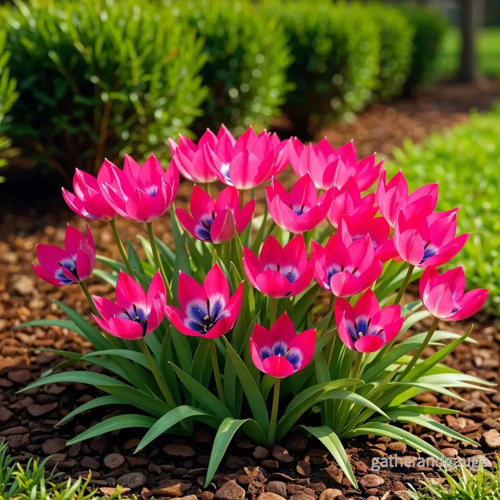 Green boutiQ - Bloembollen - Tulp Little Beauty - Kleur Donker Roze - 25 stuks - Bolmaat 6/7 - XXL Pack - Bild 2