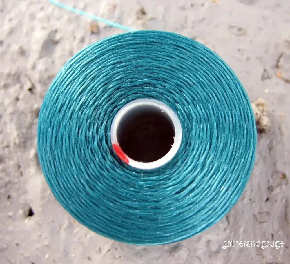 S-Lon Bead Thread - Teal, Strl D, 1 Rulle