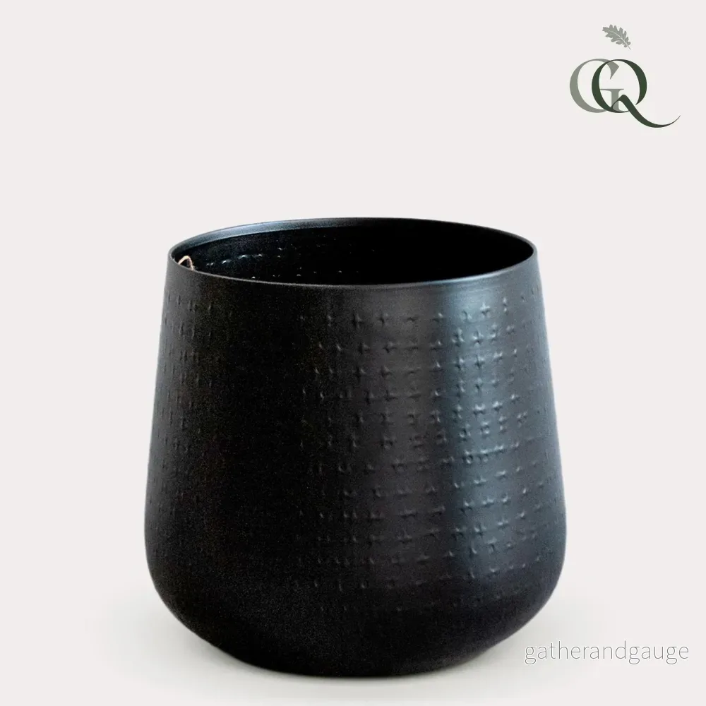 Svart växtkruka - h23cm, Ø21cm - Bild 2