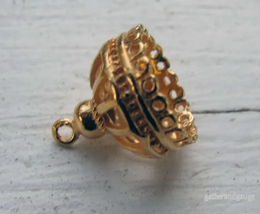 Ändfäste guldfärgade - Elegant, 11mm, 1 styck - Bild 2