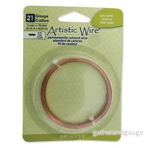 Artistic Wire Flat 21 Ga – Bare Copper, 1 Rulle Artistic Wire Flat 21 Ga – Bare Copper, 1 Rulle