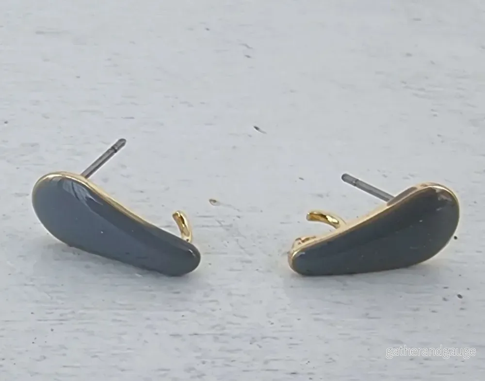 Örstickare Emalj - Grå Droppe, 2-Pack - Bild 2