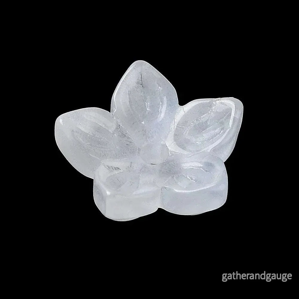 Glaspärlor Blomma - Vit 12mm 1 styck