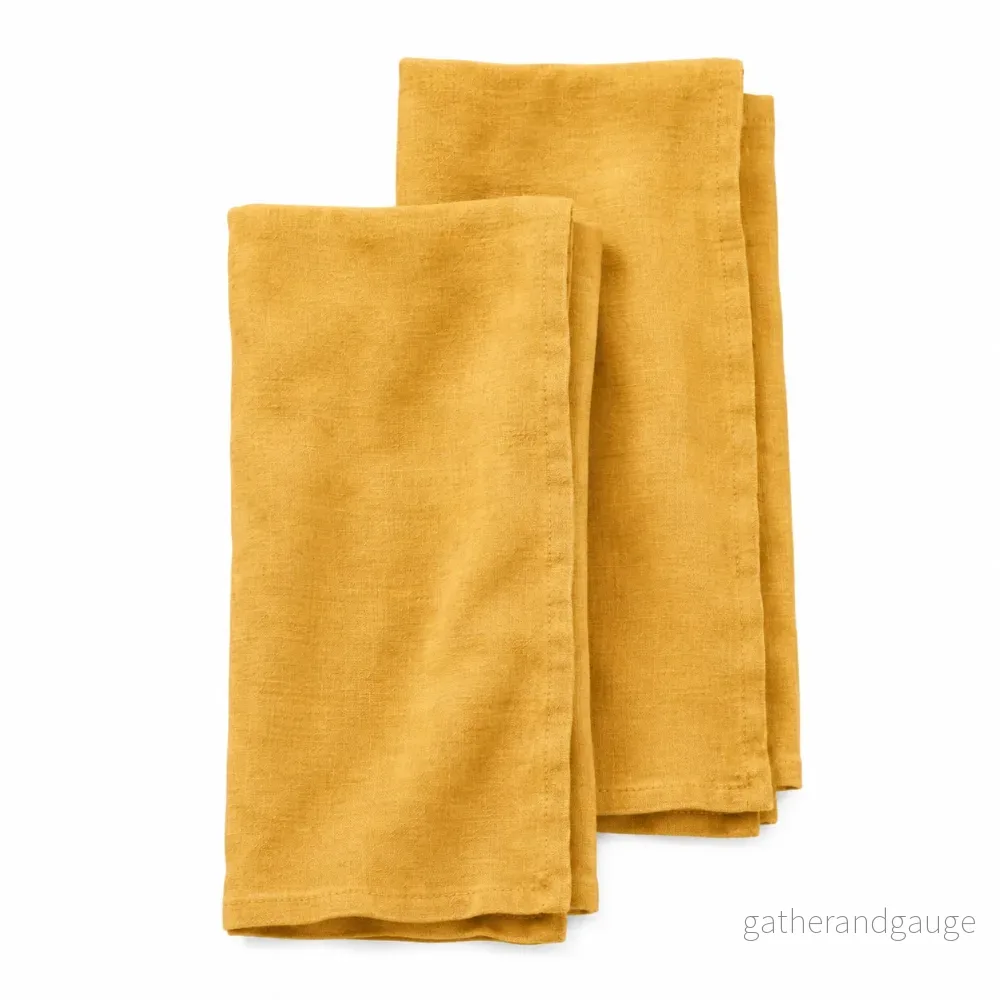 Tygservetter 2-Pack – Senapsgul