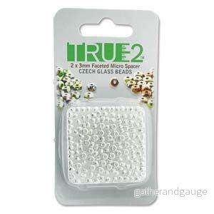 Facetterad Micro Spacers – Fine Silver Plate 2x3mm, 6 gram