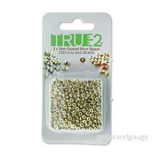 Facetterad Micro Spacers – Full Amber 2x3mm, 6 gram