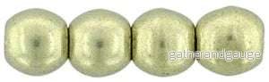 Tjeckiska Druk (Runda) - Saturated Metallic Limelight 3mm, 50-pack