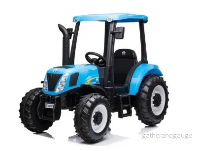 Elbil barn eltraktor New Holland T7 24V Blå