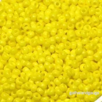 Miyuki Seed Beads - Opaque Yellow 11/0, 10 Gram