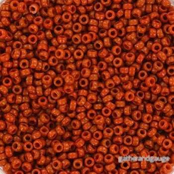 Miyuki Seed Beads - Duracoat Opaque Persimmon 15/0, 10 gram