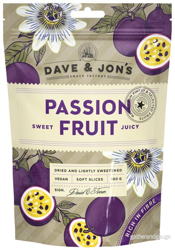 Dave & Jon’s Passionsfrukt Torkad 100g
