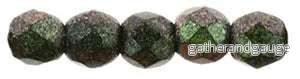 Tjeckiska Firepolish - Polychrome Olive Mauve 2,5mm, 50-pack