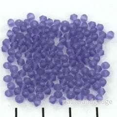 Tjeckiska MC Bicone - Matte Tanzanite, 3 mm 30-pack