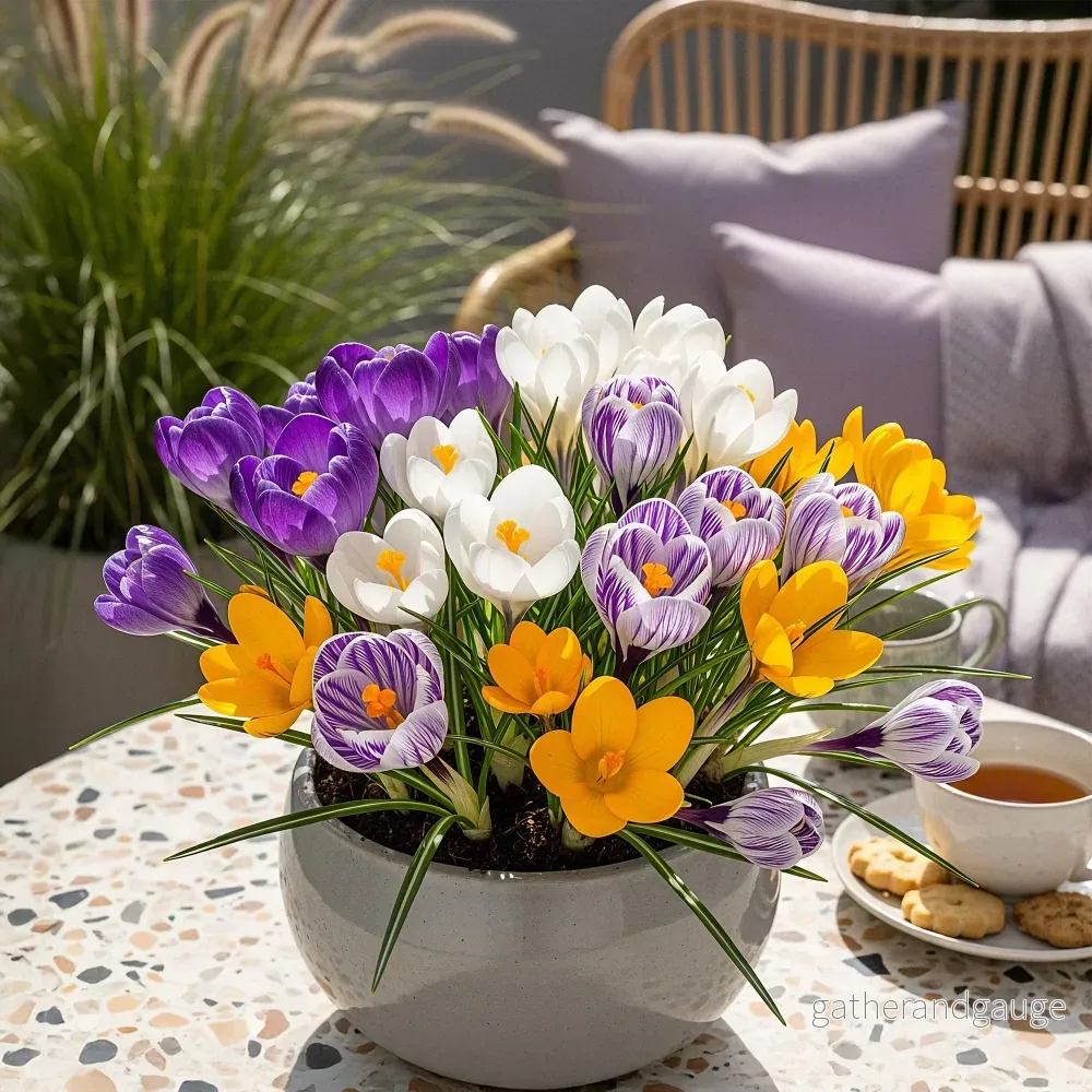 Green boutiQ - Bloembollen - Crocus Large Flowering mix - Diversen kleuren - 30 stuks - Bolmaat 7/8 - XXL Pack - Bild 3