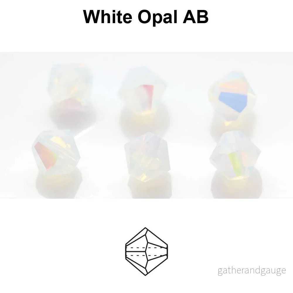 Tjeckiska MC Bicone – White Opal AB 4 mm, 30- pack Tjeckiska MC Bicone – White Opal AB 4 mm, 30- pack