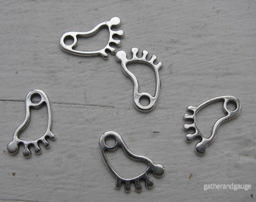 Berlock Silverfärgad - Fot 16x10mm 5-pack