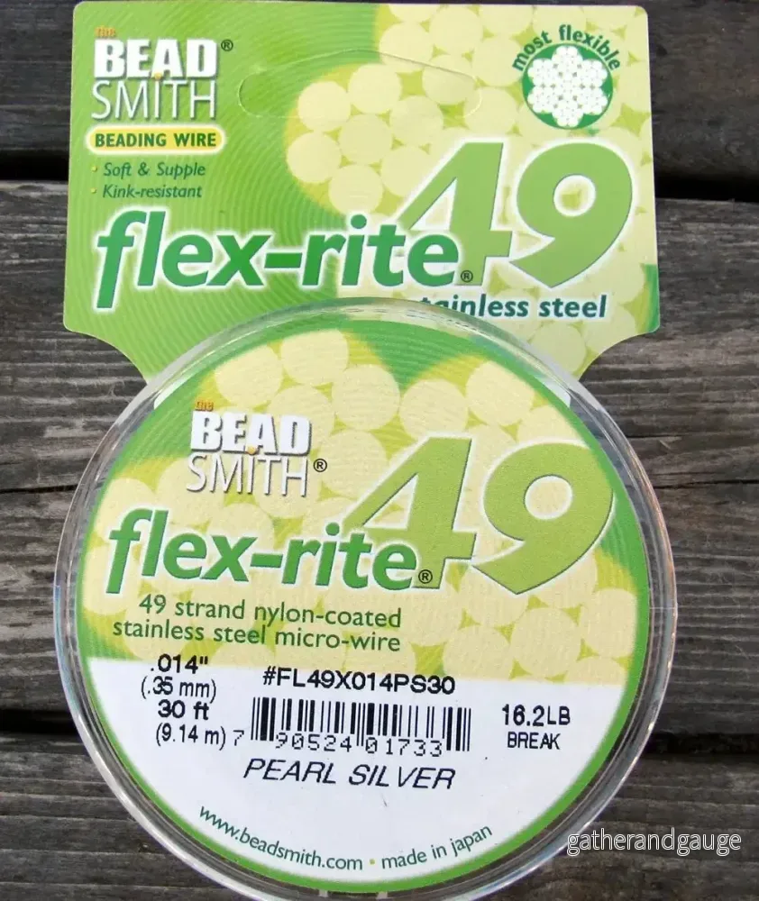 Flex-Rite - Pearl Silver Smyckeswire 0,35mm, 49 trådar
