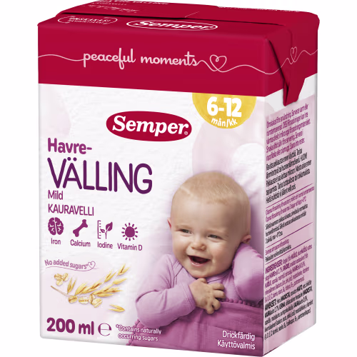 Semper Havrevälling Mild Drickfärdig Från 6 Månader 200ml