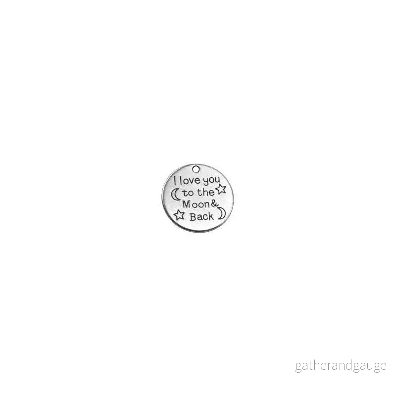 Berlock Silverpläterad - I Love You to the Moon & Back 1 styck