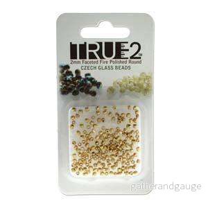 Tjeckiska Firepolish – 24K Brush Gold Plt True 2 mm, 2 gram
