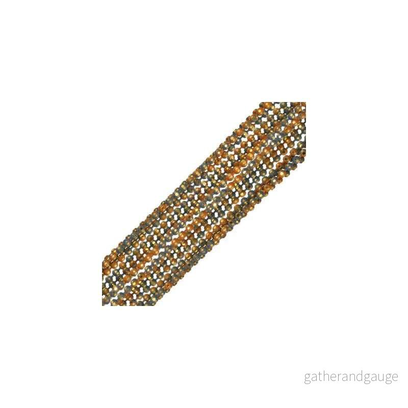 Kulkedja Diamond Cut 1,5mm - Orange och grå med guldfärg, 5m