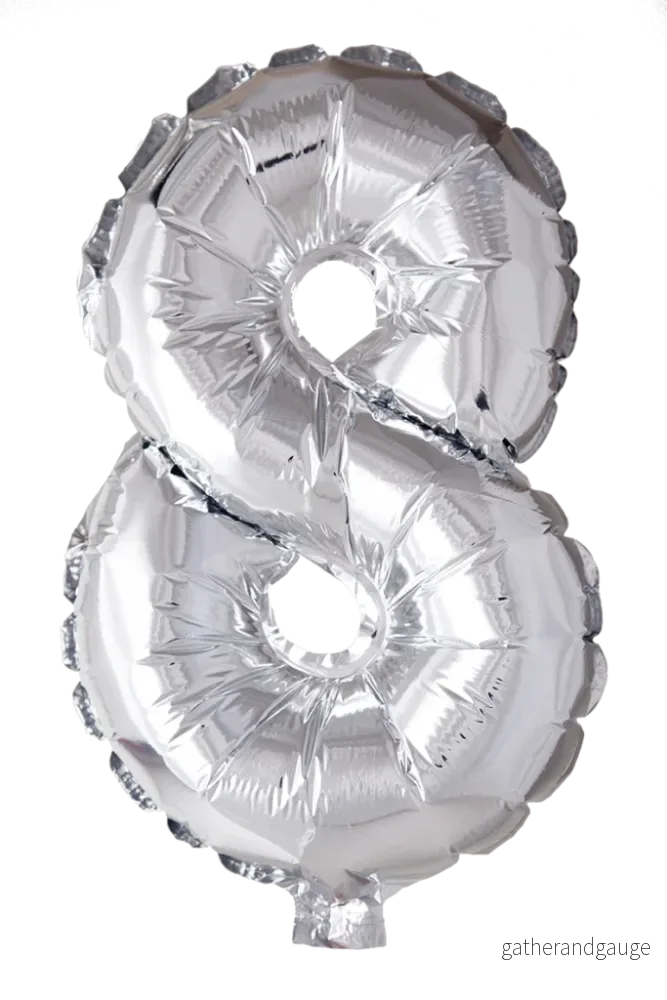 Folieballong siffror 0-9 i silver 102 cm - Bild 2