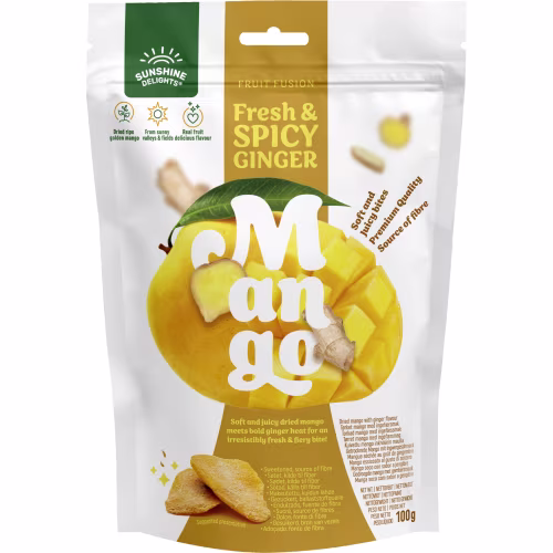 Sunshine Delight Fresh & Spicy Ginger Mango 100 g Sunshine Delight Fresh & Spicy Ginger Mango 100 g