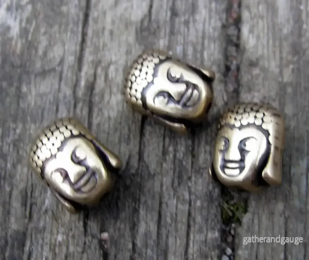 Mellandel Bronsfärgad Buddha Huvud 10x8mm – 3-pack Mellandel Bronsfärgad Buddha Huvud 10x8mm – 3-pack