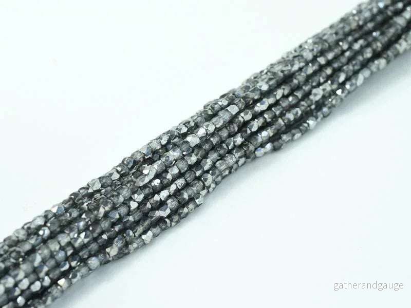 Tjeckiska Firepolish - Crystal Earthtone Metallic Ice 2mm 50-pack