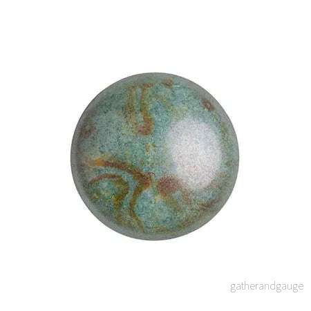 Cabochon par Puca® - Opaque Mix Blue/Green Ceramic Look 18mm, 1 styck