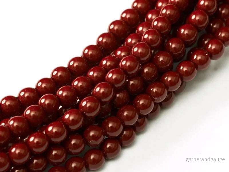 Tjeckiska Fiesta Pearl – Shiny Cranberry 3mm, 1 sträng Tjeckiska Fiesta Pearl – Shiny Cranberry 3mm, 1 sträng