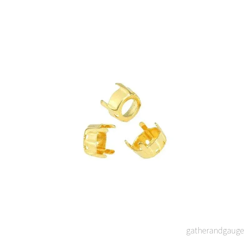 Infattning guldfärgad - Chaton ss45 (10mm) 4-pack - Bild 2