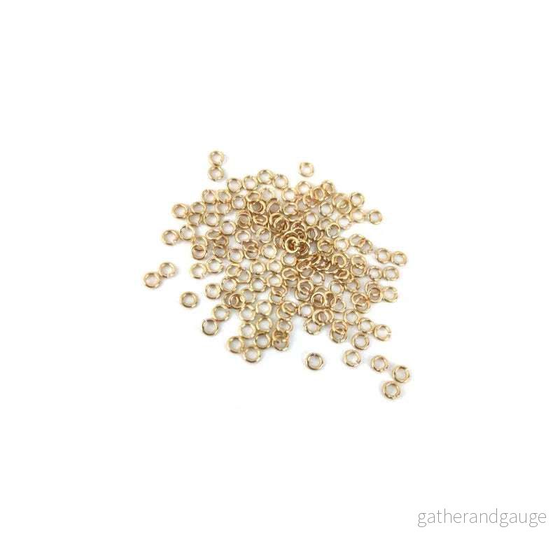Bindringar 24K Guldpläterade – 3×0,6mm, 20-pack Bindringar 24K Guldpläterade – 3×0,6mm, 20-pack