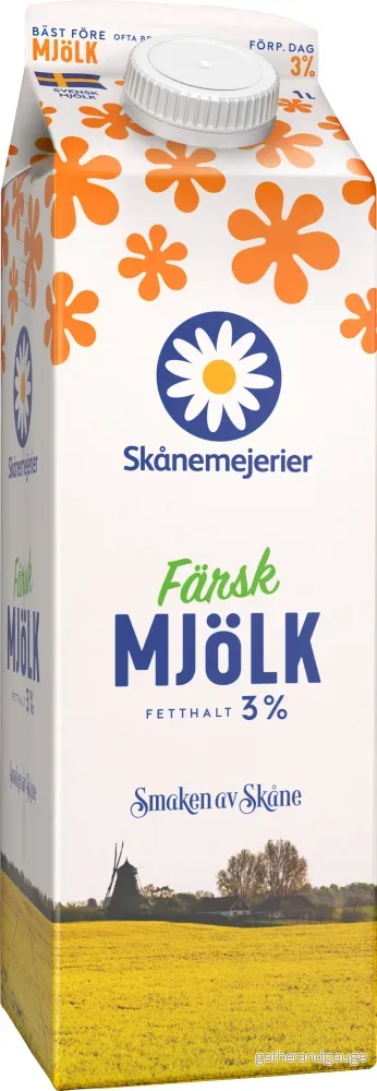 Mjölk 3%, 1L Skånemejerier Mjölk 3%, 1L Skånemejerier
