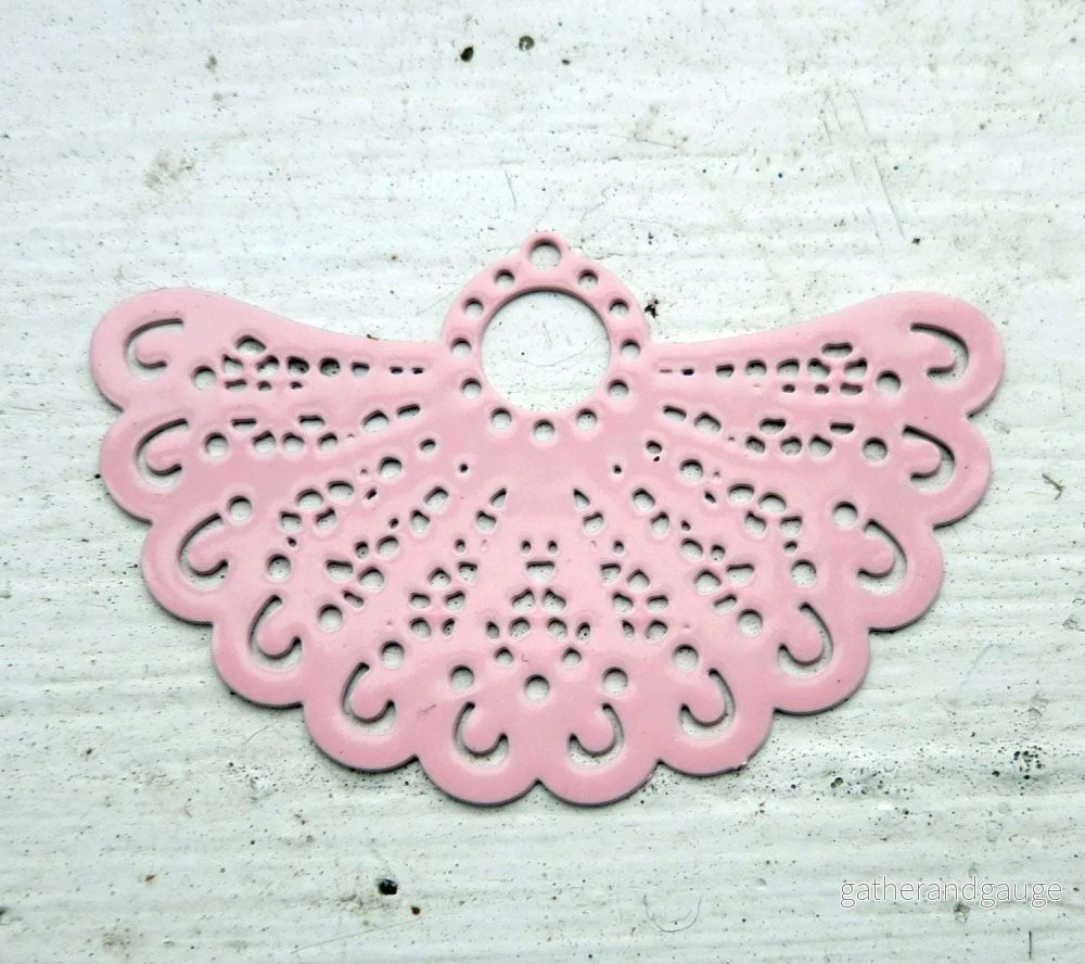 Berlock Rosa - Stor Solfjäder, 1 styck