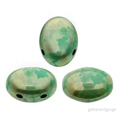 Samos® par Puca® - Opaque Green Turquoise Picasso, 10 gram