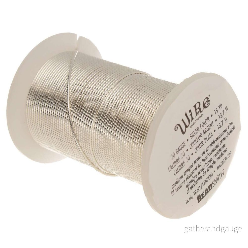 Wire Elements 20 Ga - Silverfärgad halvrund med Trail motiv Non Tarnish, 1 rulle - Bild 3