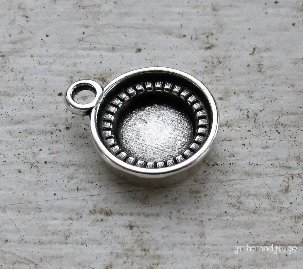 Ramberlock Silverfärgad - Rund prickram 10mm 1 styck - Bild 2