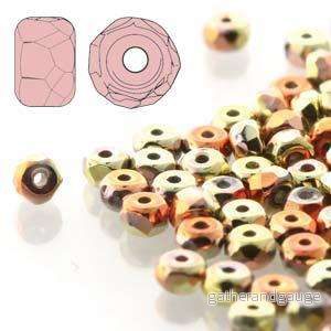 Facetterad Micro Spacers – California Gold 2x3mm, 6 gram