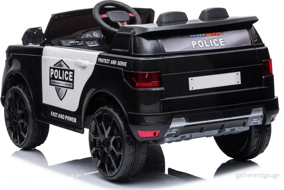 Elbil Barn Azeno Police SUV svart - Bild 3