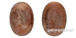 Cabochon  Oval – Crystal/Brown Luster Opaque Topaz/Pink 25x18mm