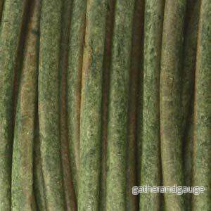 Läderband 1,5 mm - Antique Dark Green 1 m