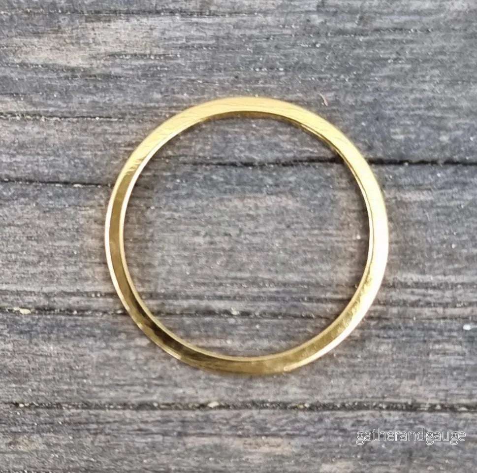 Cirkel 24K Guldpläterad - 15mm 1 styck
