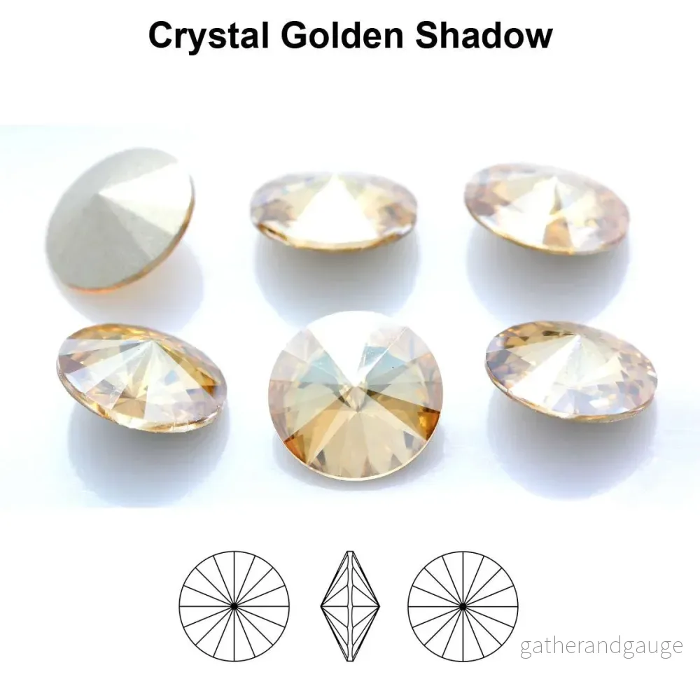 Aurea Crystals A1122 Rivoli – Crystal Golden Shadow 12mm 1 styck Aurea Crystals A1122 Rivoli – Crystal Golden Shadow 12mm 1 styck