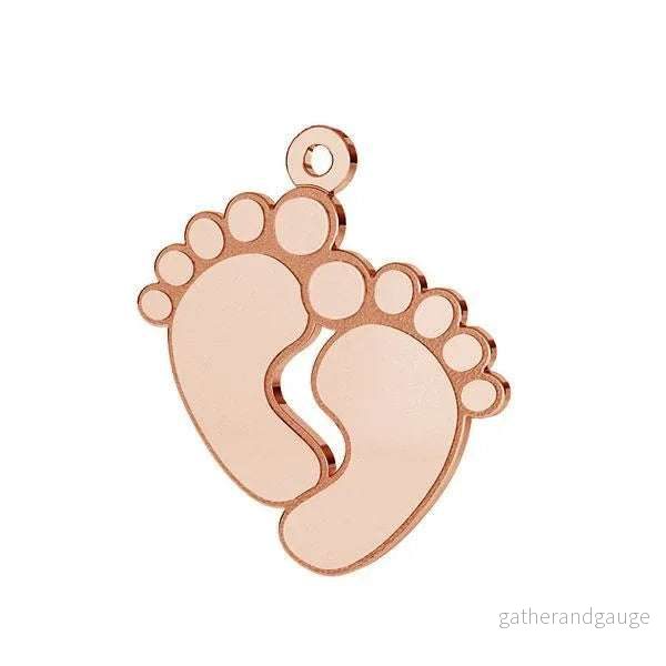 Berlock 925 Silver 18K Rose Gold – Babyfötter 1 styck Berlock 925 Silver 18K Rose Gold – Babyfötter 1 styck