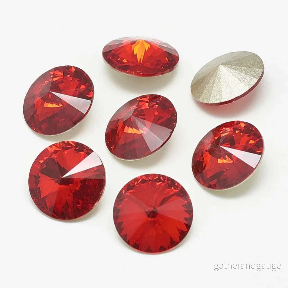 Kinesisk strass - Rivoli Light Siam 10mm 1 styck