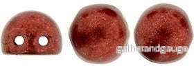 CzechMates Cabochon – Saturated Metallic Aurora Red 7mm 2- håls, 10-pack CzechMates Cabochon – Saturated Metallic Aurora Red 7mm 2- håls, 10-pack