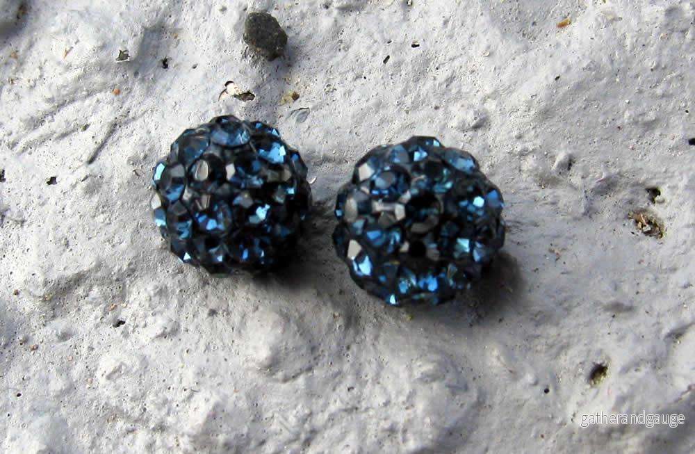 Strasspärlor halvborrade - Mörkblå 6 mm, 2- pack - Bild 3