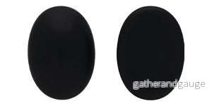 Cabochon Oval – Matte Jet 25x18mm 1 styck Cabochon Oval – Matte Jet 25x18mm 1 styck