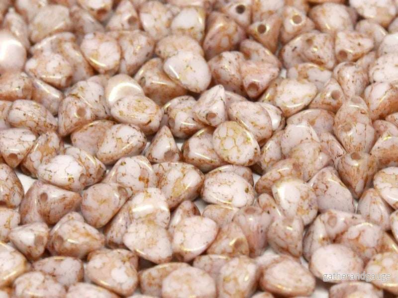 Pinch Bead – Chalk White Teracota Red 5mm, 10 gram Pinch Bead – Chalk White Teracota Red 5mm, 10 gram